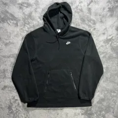 ナイキ ブラック フリース フーディー