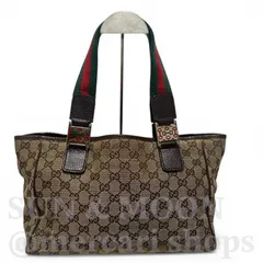 GUCCI グッチ GGキャンバス トートバッグ シェリーライン ハンドバッグ ブラウン系 OJ264
