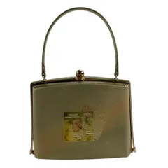 和装バッグ 優品 フォーマル 金鷲 色紙 草花 金彩 金色 和装小物  【中古】