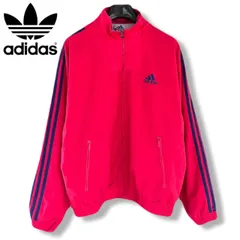 90s-00s アディダス トラックジャケット 万国旗タグ レッド L相当
