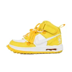 ナイキ NIKE Off-White Air Force 1 Mid SP LTHR White and Varsity Maize オフホワイト エアフォース1 ミッド レザー ホワイトアンドバーシティメイズ スニーカー US7 DR0500-101
