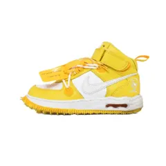 ナイキ NIKE Off-White Air Force 1 Mid SP LTHR White and Varsity Maize オフホワイト エアフォース1 ミッド レザー ホワイトアンドバーシティメイズ スニーカー US5.5 DR0500-101