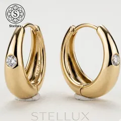 【抜け感ラグジュアリー】モアサナイト・ピアス/フープ/18kゴールド仕上げ/金属アレルギー対応/シルバー925/S925刻印/ドロップ/両耳用/鑑定書付/誕生日プレゼント・ギフトにも/オフィス/カジュアル/つけっぱなし/トラベルジュエリー