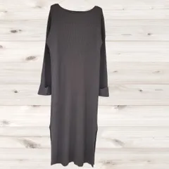 B1967 アーバンリサーチ URBAN RESEARCH ロングワンピース 長袖(F) ブラウン／茶系 ニット ウール Iライン