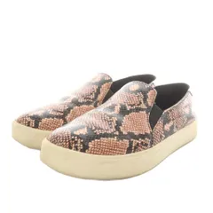 コールハーン COLE HAAN グランドプロ スペクテイター スリッポン シューズ パイソン 型押し 7B ピンク 黒 ブラック /AN12 ■MU