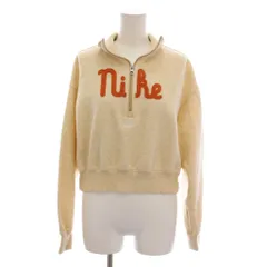ナイキ NIKE オーバーサイズド 1/2ジップ クロップ フリース スウェットシャツ 長袖 M ベージュ FQ7980-252 /YM