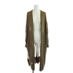 ミューズ ドゥーズィエム クラス MUSE de Deuxieme Classe カーディガン 茶 ブラウン ロング丈 長袖 ノーカラー /AP ■BM