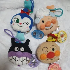アンパンマン、ばいきんまん、ジャムおじさん、だだんだん、ガラガラ、コインケース、ポーチ、ぬいぐるみ、キーホルダー