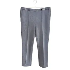 PICONE ピッコーネ パンツ 40 グレー ストライプ テーパードパンツ スラックス センタープレス ウエストゴム ストレッチ レディース Pantsのサムネイル