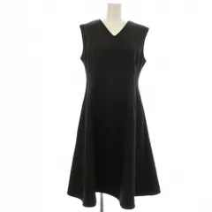 セルフォード CELFORD ノースリーブワンピース ひざ丈 フレア ボンディングフィット 38 黒 CWCO211047 /KH