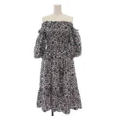 ポロ バイ ラルフローレン Polo by Ralph Lauren ワンピース ひざ丈 花柄 総柄 長袖 XS ホワイト ネイビー /YM