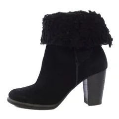 アグ オーストラリア UGG australia W CHARLEE ショートブーツ ムートン スエード USA6 黒 S/N1008765 /TK