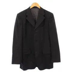タケオキクチ TAKEO KIKUCHI テーラードジャケット ブレザー アウター シングル 背抜き ウール ストライプ柄 3 黒 ブラック /BB ■ES