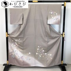 訪問着 藍染 叩き染 美しい霞模様 縮緬 藍色 K-3341 - メルカリ