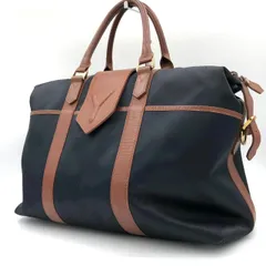 イヴサンローラン YSL ボストンバッグ トラベルバッグ ナイロン レザー 紺