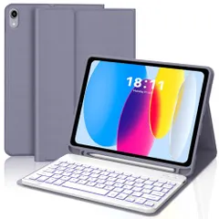 iPad A16 11世代 10世代 ケース キーボード 7色バックライト付き iPad キーボード付きケース 第10世代 10.9インチ 軽量 薄型 ワイヤレス Bluetooth 着脱式 Apple pencil収納 角度調整スタンド オートスリープ機能a