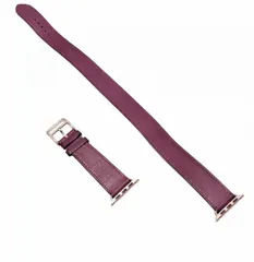 エルメス 時計用 ベルト 純正ベルト アップルウォッチ用 38ｍｍ レザー パープル ドゥブルトゥール 替えベルト ヴォースイフト レディース 紫 腕時計ベルト HERMES  
