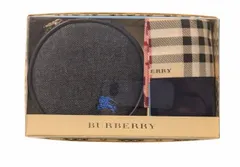 未使用 バーバリー ポーチ ハンカチ セット キャンバス チェック レディース デニムポーチ　ベージュ BURBERRY ギフト 