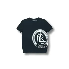 S ポロラルフローレン ブラック 半袖ニット Tシャツ