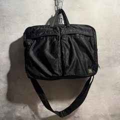 PORTER タンカー 2WAY ビジネスバッグ 二層式 ブラック ジャンク F←↑-813
