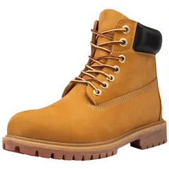 Boots ブーツ 防水 Leather 軽量 編み上げ ハイカットレースアップ for ワークブーツ ショート エンジニア man イエローブーツ メンズ [SOARHOPE]