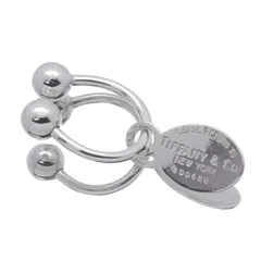 ティファニー Tiffany&co リターントゥ オーバルタグ キーリング シルバー Ag925 レディース 女性 メンズ 男性 【中古】