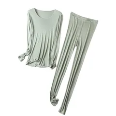 (MAYUDAMAシルク)ピュアシルク100％ シルク パジャマ レギンス 下着 上下セット レディース 防寒 保温 保湿 抗菌 選べるサイズ・カラー (L, グリーン) 0