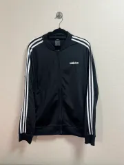 正規品 アディダス オフィシャル ブラック 3本線 トラックジャージ (XL)