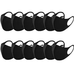 【新品】 [HDQT] マスク 立体マスク スポーツ用 sport mask 12枚入 肌にやさしい 花粉症 ほこり 飛沫防止 布マスク 日焼け防止 フィット感 小顔 通気性 大人用-ブラックL