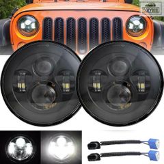 限定価格】LEDヘッドライト SJ30 JA11 ジムニーブラック 7インチ