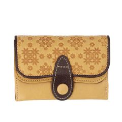 ☆ 77060.CAMEL ☆ Feland Tri-fold Wallet Felando Tri-fold Wallet Tri-fold 81150 Wallet Purse Wallet Folding Wallet Women's Wallet Men's Wallet Mini Wallet Card Holder Coin Purse Billfold Flower