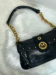 メトロシティ ブラック GOLD チェーン ショルダーバッグ y2k