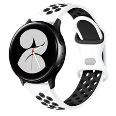 [AGUPERFIT] 時計バンド 20mm 22mm クイックリリースベルト 柔らかい軽さ通気性が良のシリコンスポーツストラップ 腕時計とスマートウォッチ 替えバンド (22mm L, ホワイト/ブラック)