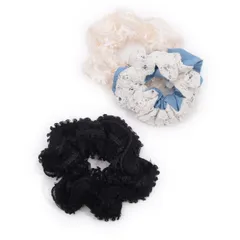 BIANHUAN シュシュ ヘアアクセサリー ヘアゴム 花柄 ヘアアクセ 髪留め 髪止め 髪どめ 3本セット レディース シンプル キッズ 大人 レディース おしゃれ かわいい プレゼント ギフト