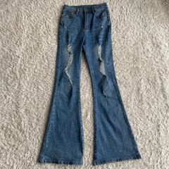 d.i.a. ダイア 赤ステッチ 加工デニム Y2K 平成ギャル スキニー - メルカリ