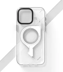 Aulumu A15 iPhone 15 Plus用 PC マグネットケース 黄ばみ防止 全面保護 IMD技術採用 MagSafe対応 アルミ合金カメラフレーム クリアケース