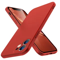 iphone12 mini ケース シリコン 薄型 スリム 磨り表面 指紋防止カバー 柔らかい裏地 アイフォン12 miniケース耐衝撃 カバー ネックストラップ米軍MIL規格 ワイヤレス充電対応ストラップホール付き 黄ばみなし レンズ保護 滑り止め 柔軟性