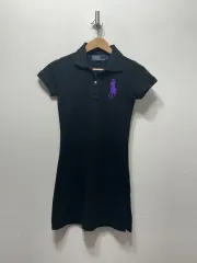 ポロ ラルフローレン ブラック ONE PIECE パープル ビックポニー S