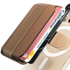 [Sinjimoru] プル & スライド magsafe対応 カードケース, フィンガーグリップ 付き, タプを引いて取り出す スマホカードケース, カード3枚収納 マグセーフ 財布, iPhone 16/15/14/13/12 シリーズ対応, M-Pull