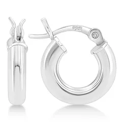 KEZEF (ケゼフ) フープピアス スターリングシルバー ピアス フープイヤリング チューブクリックトップ ピアス レデ???ース 3mm 直径サイズ (45mm)