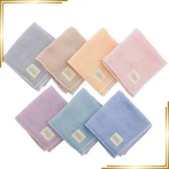 【新品】 今治ファクトリー(Imabari Factory) 今治タオル ハンカチ 7daysハンカチ 7枚セット 約25×25cm(1枚あたり) 日本製 グレー/ベージュ/オレンジ/ピンク/パープル/グリーン/ネイビー 1