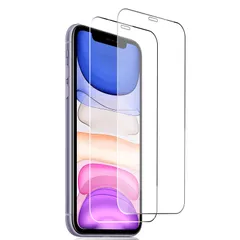 【二枚入り】FOR iPhone 11 用のガラスフィルム for iPhone XR 6.1インチ 用のフィルム 液晶保護フィルムfor iPhone 11 / iPhone XR 6.1インチ 用のケース 強化保護ガラス 硬度9H 衝撃吸収 透過率高 指紋