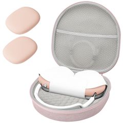 ProCase Airport Max 보호 케이스 2020, 하드 쉘 헤드폰 케이스 액세서리 수납 - 핑크