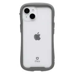 【Amazon.co.jp 限定】iFace Reflection iPhone 15/14/13 ケース ケース クリア 強化ガラス (グレー)【エコPKG】【 アイフェイス アイフォン15 14 13 カバー スマホケース 透明 耐衝撃 ストラップホー 0