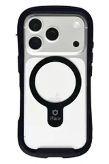 iFace MagSafe 対応 Reflection iPhone 17 Pro ケース MagSynq クリア 強化ガラス (ブラック)【アイフェイス アイフォン17プロ 用 スマホケース iphone17pro カバー マグセーフ 耐衝撃 透明 ストラa