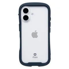 【Amazon.co.jp 限定】iFace Reflection iPhone 16 ケース クリア 強化ガラス (ネイビー)【エコPKG】【 iphone16 ケース アイフォン16 カバー スマホケース 透明 耐衝撃 ストラップホール付き クリアケー 0