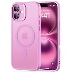 ESR iPhone 16 ケース【カメラコントロール・Magsafe対応】 傷に強い背面 ワイヤレス充電 ストラップホール付き iPhone16 ケース 耐黄変 耐衝撃マグネット いphone16対応 HaloLock搭載 ハイブリッド磁気アイフォン16 0