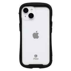 【Amazon.co.jp 限定】iFace Reflection iPhone 15/14/13 ケース ケース クリア 強化ガラス (ブラック)【エコPKG】【 アイフェイス アイフォン15 14 13 カバー スマホケース 透明 耐衝撃 ストラップホ 1