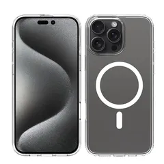 iPhone 16 pro max ケース クリア pc 耐衝撃 MagSafe対応 軽量 薄型 傷防止 黄ばみなし 指紋防止 滑り止め 米軍MIL規格 スマホカバー EUMADOVE (クリア, IPhone 16 Pro Max) 0