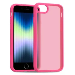 iphone se ケース iphone se3/se2 ケース スマホカバー 耐衝撃 指紋防止 滑り止め マット半透明 黄ばみなし レンズ保護 米軍MIL規格アイフォンse2 se3 7 8 用カバー 4.7インチ PinLiSheng (ローズレッド, 1
